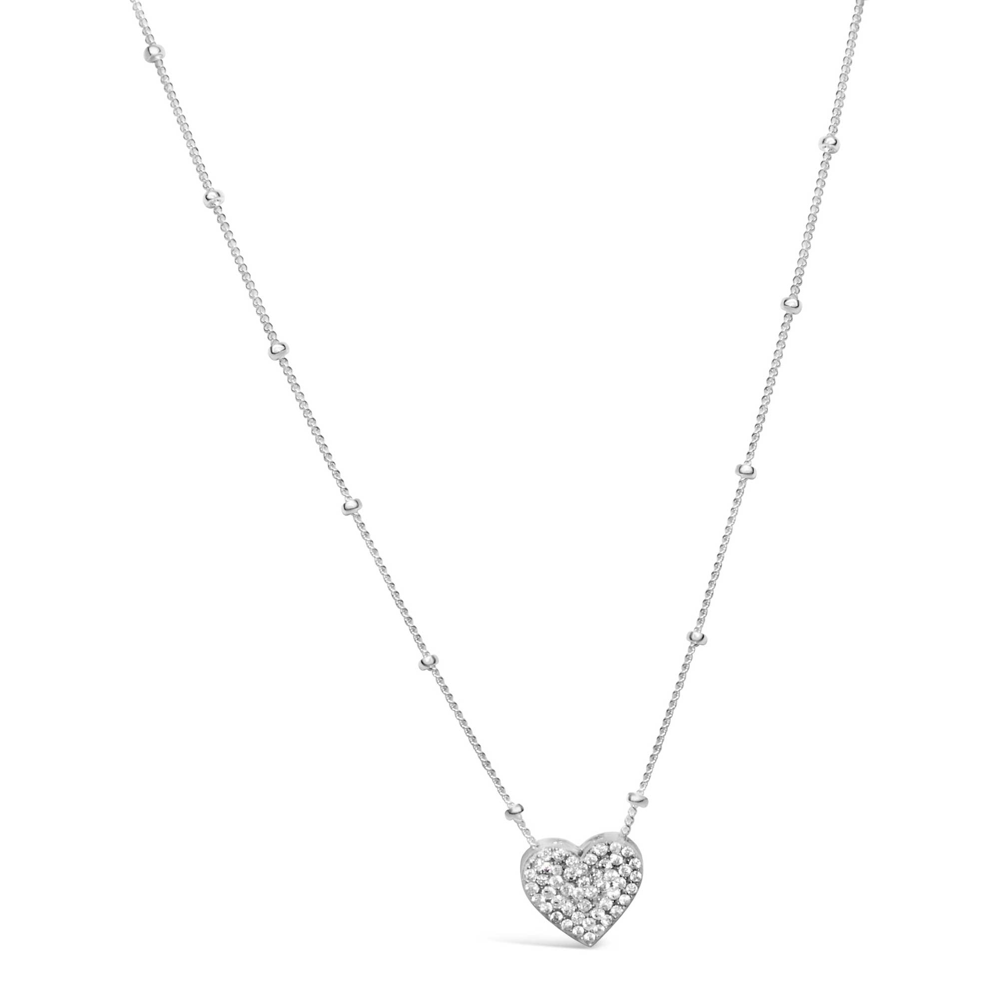 Stia Charm & Chain Necklace - Pavé Heart: Precious Accents, Ltd.
