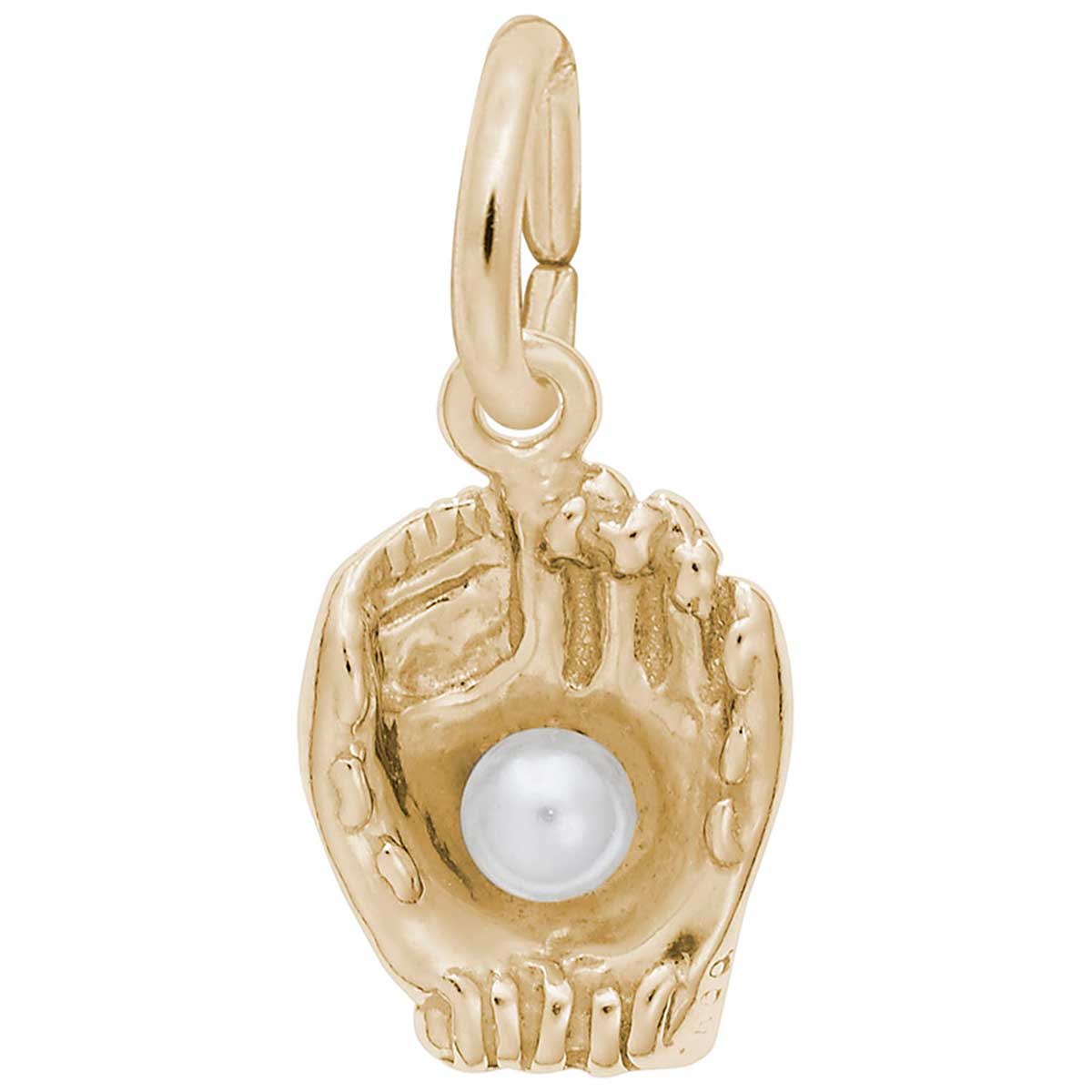 Rembrandt Charms Mitt with Ball Charm with Lobster Clasp 10K Yellow Gold 