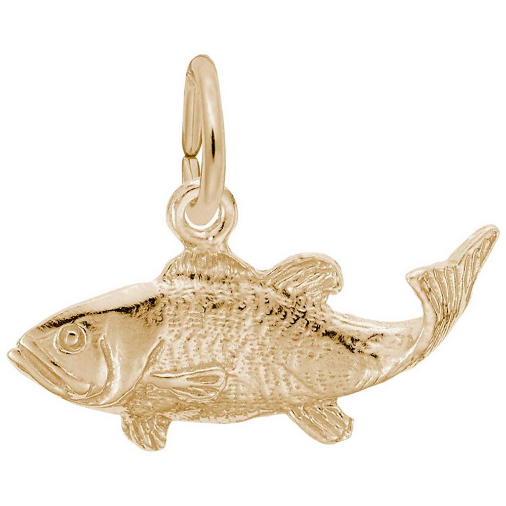 Rembrandt Fish Charm, 14K Yellow Gold