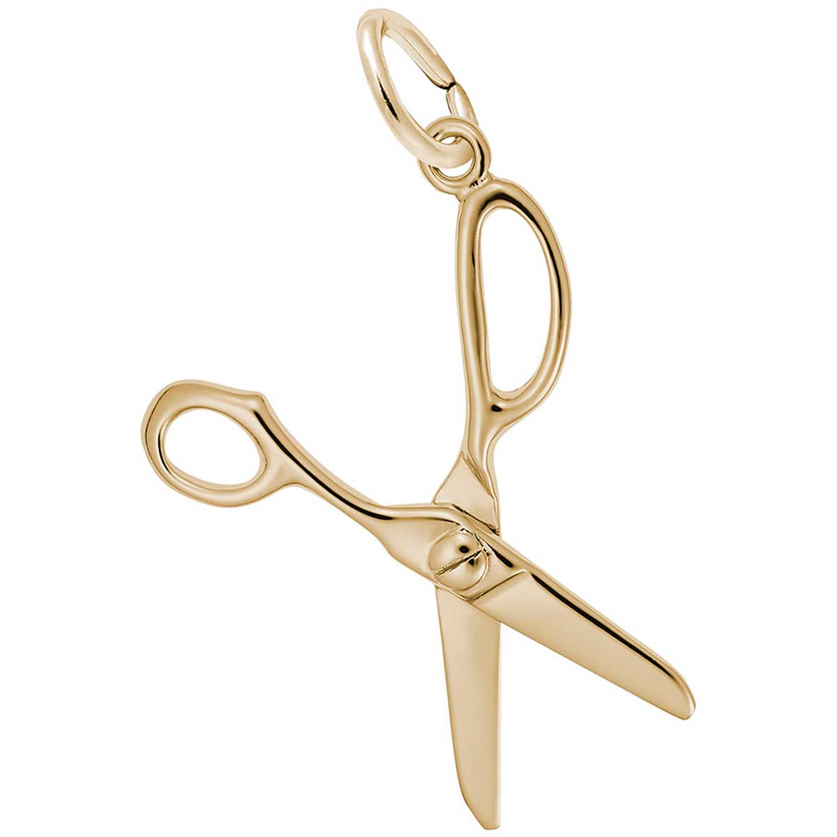 Rembrandt Scissors Charm, Gold Plated Silver