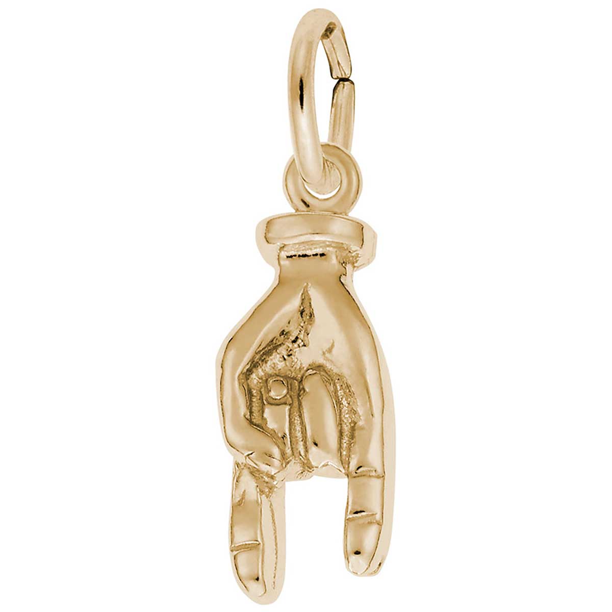 Rembrandt Charms Good Luck Hand Symbol Charm 
