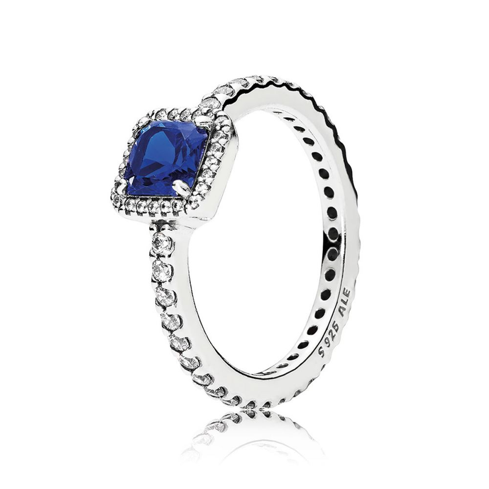 vertaling Commissie audit Pandora Timeless Elegance Ring, True Blue Crystal & Clear CZ: Precious  Accents, Ltd.