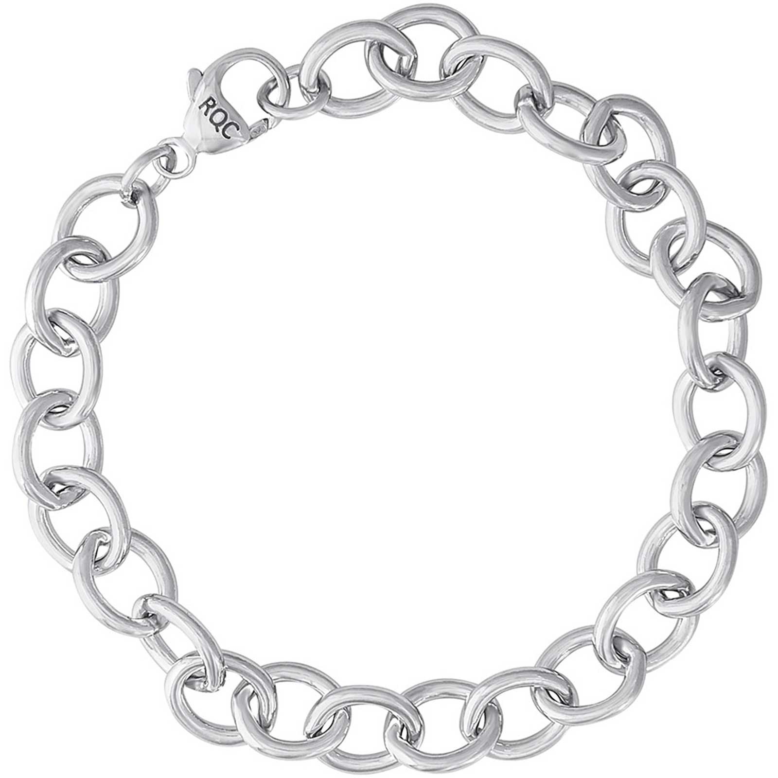 Rembrandt Open Cable Link Classic Bracelet, Sterling Silver: Precious ...