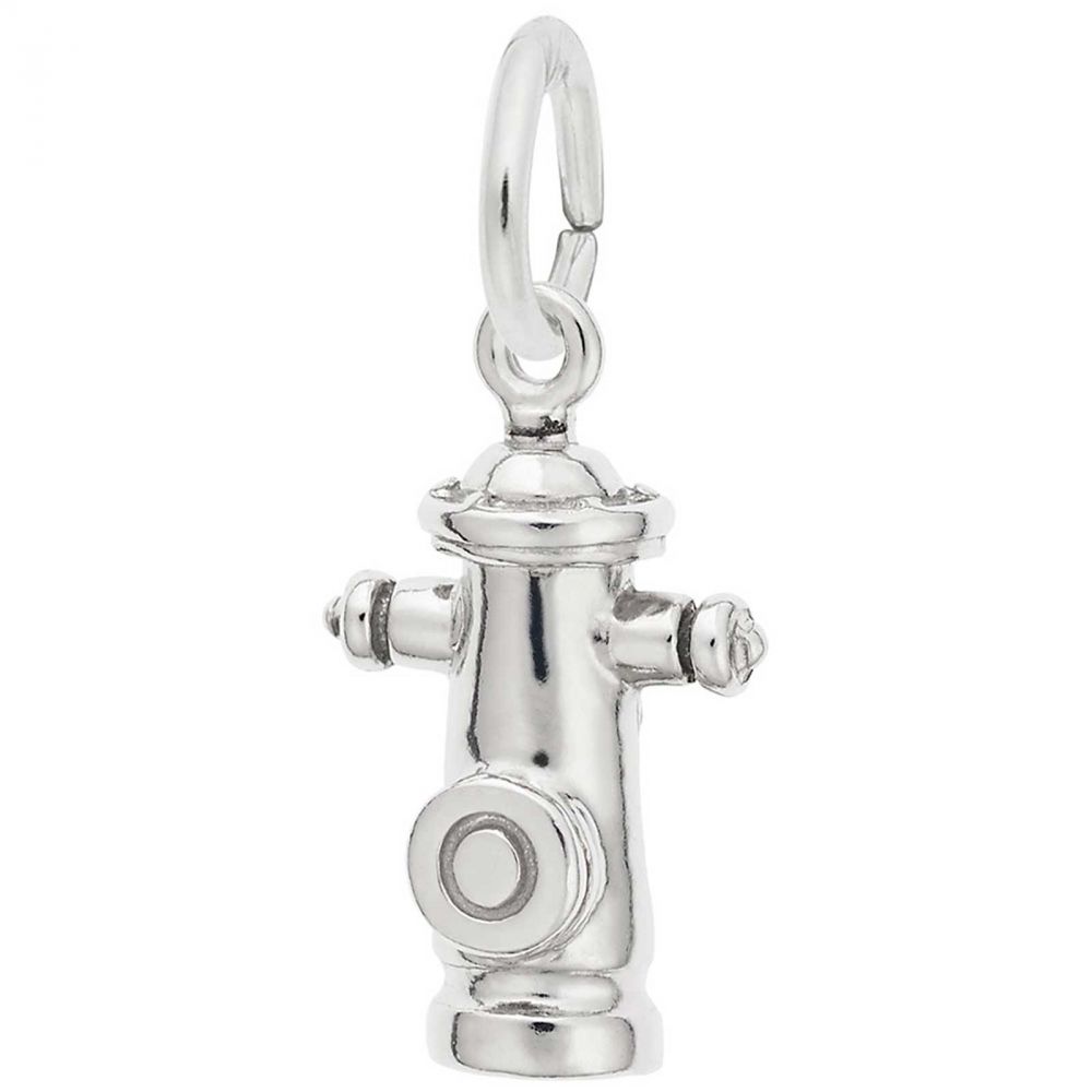 Sterling Silver Fire Hydrant Pendant 1/2 inch 