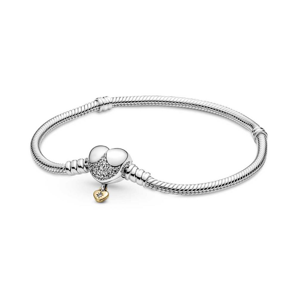 Sparkling Crown O Snake Chain Bracelet - Pandora Shine - 21cm