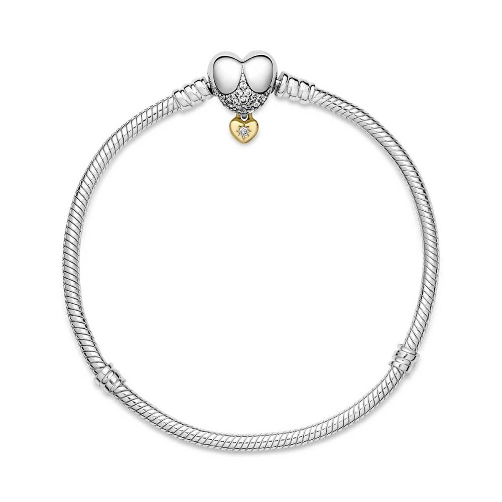 Sparkling Crown O Snake Chain Bracelet - Pandora Shine - 20cm