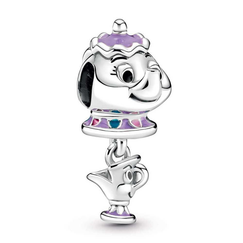 Pandora : Disney Beauty and The Beast Mrs. Potts and Chip Dangle Charm