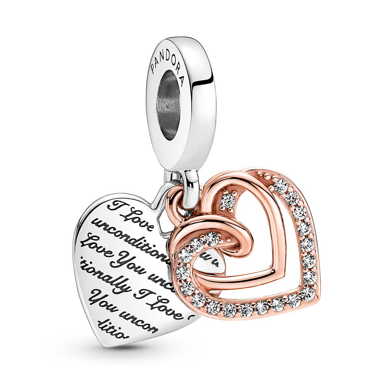 Pandora Entwined Hearts Double Dangle Charm: Precious Accents, Ltd.
