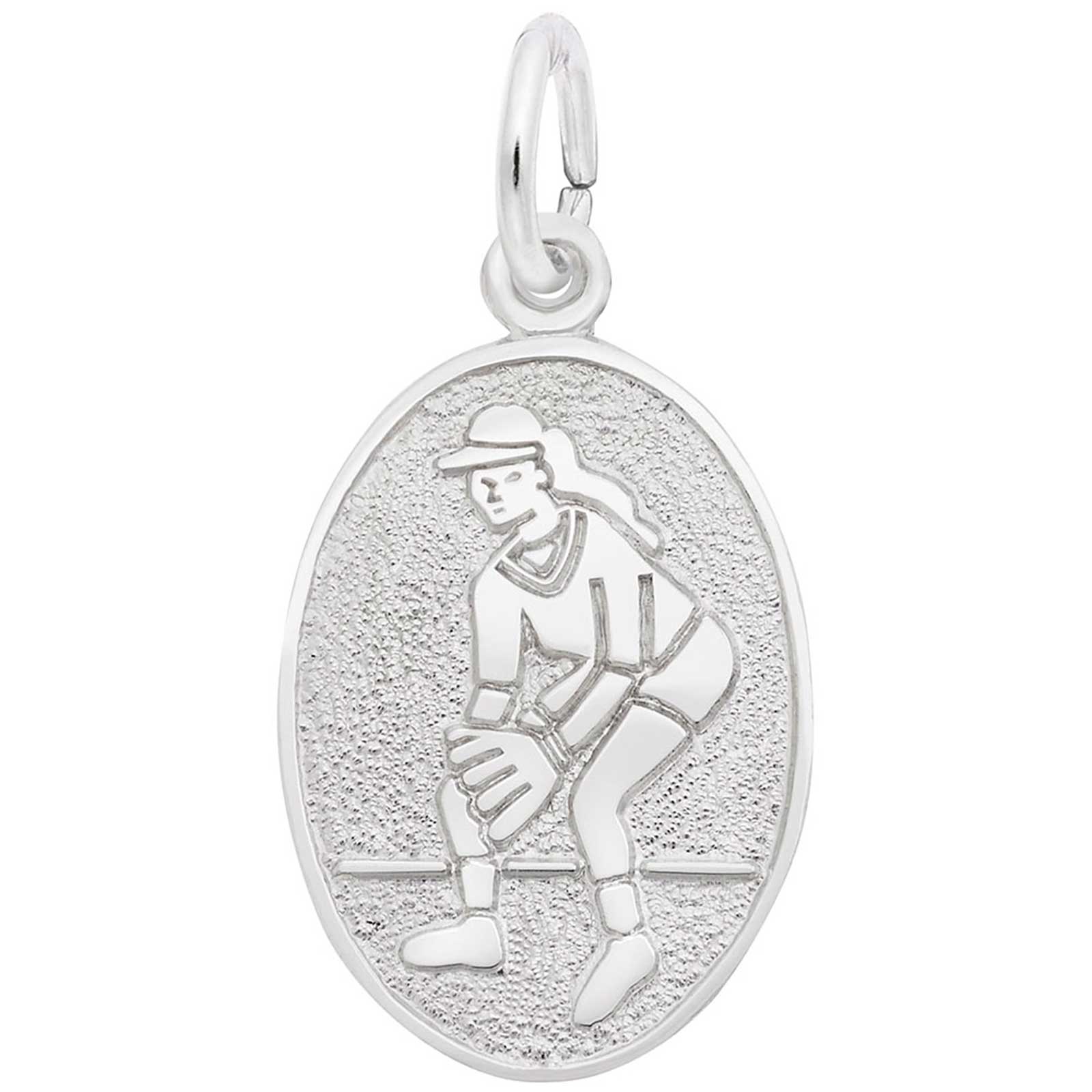 Rembrandt Charms Female Softball Charm with Lobster Clasp 