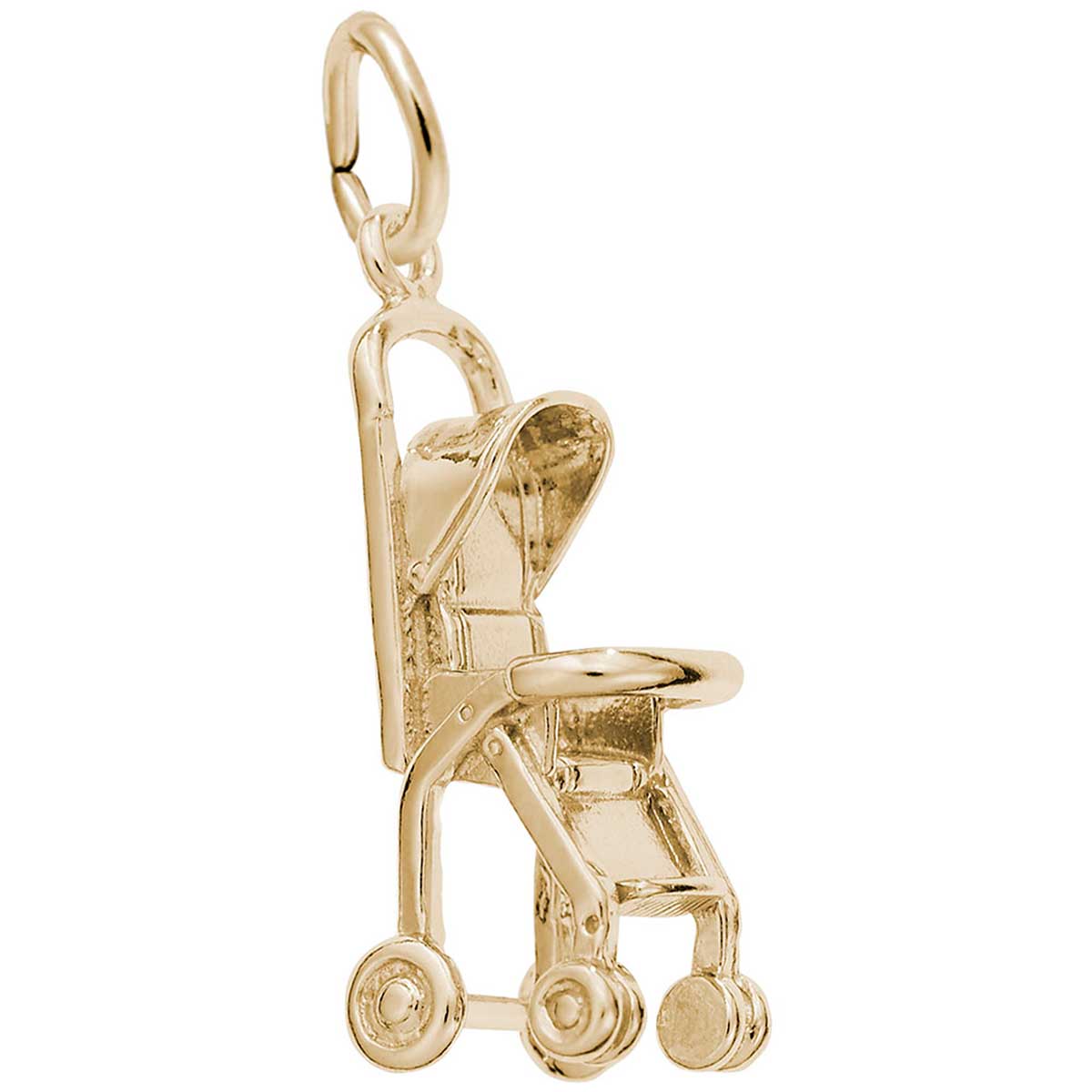 Rembrandt Stroller Charm, Gold Plated Silver: Precious Accents, Ltd.
