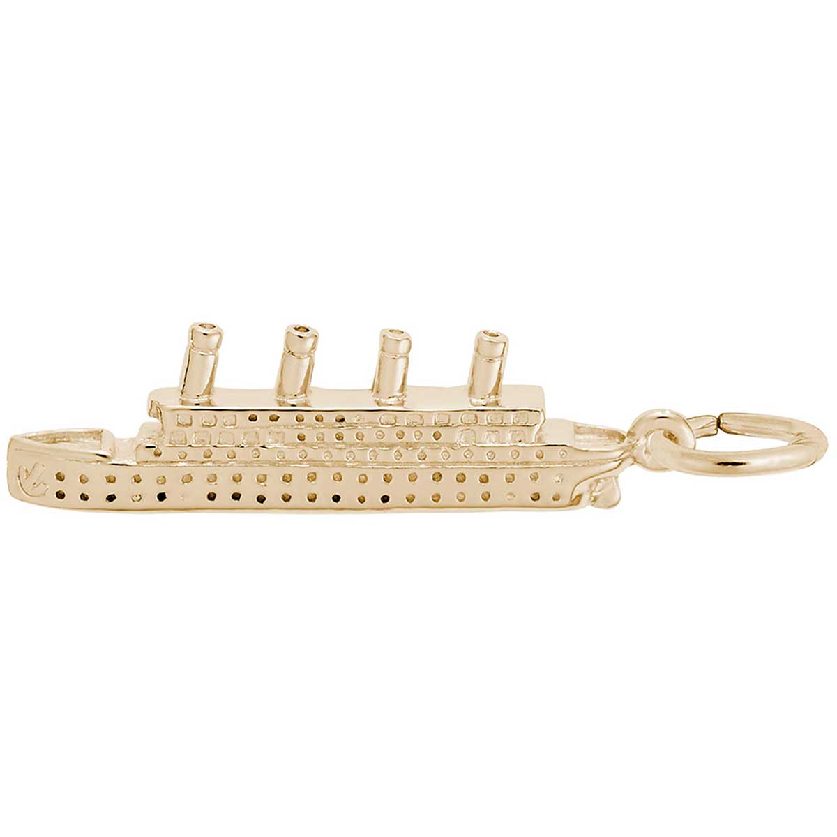 Charms for Bracelets and Necklaces 10k Yellow Gold Titanic Charm 