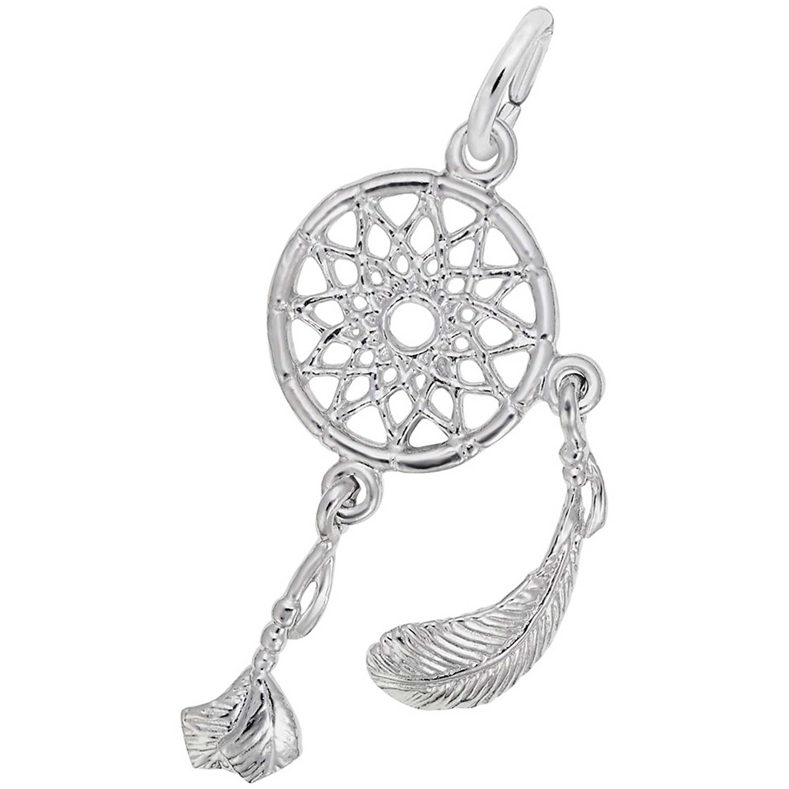 17 Sterling Silver Dream Catcher Charm Necklace
