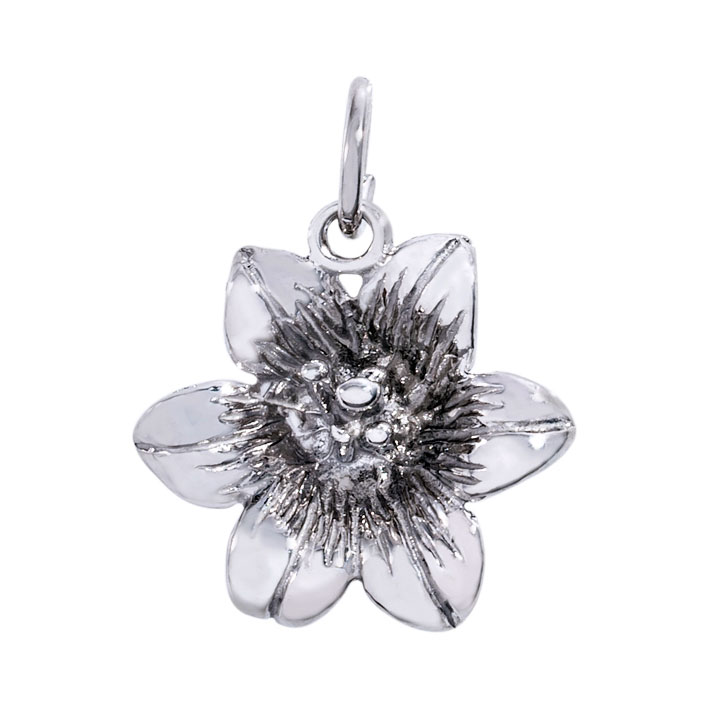 Rembrandt Lily Charm, Sterling Silver - Precious Accents