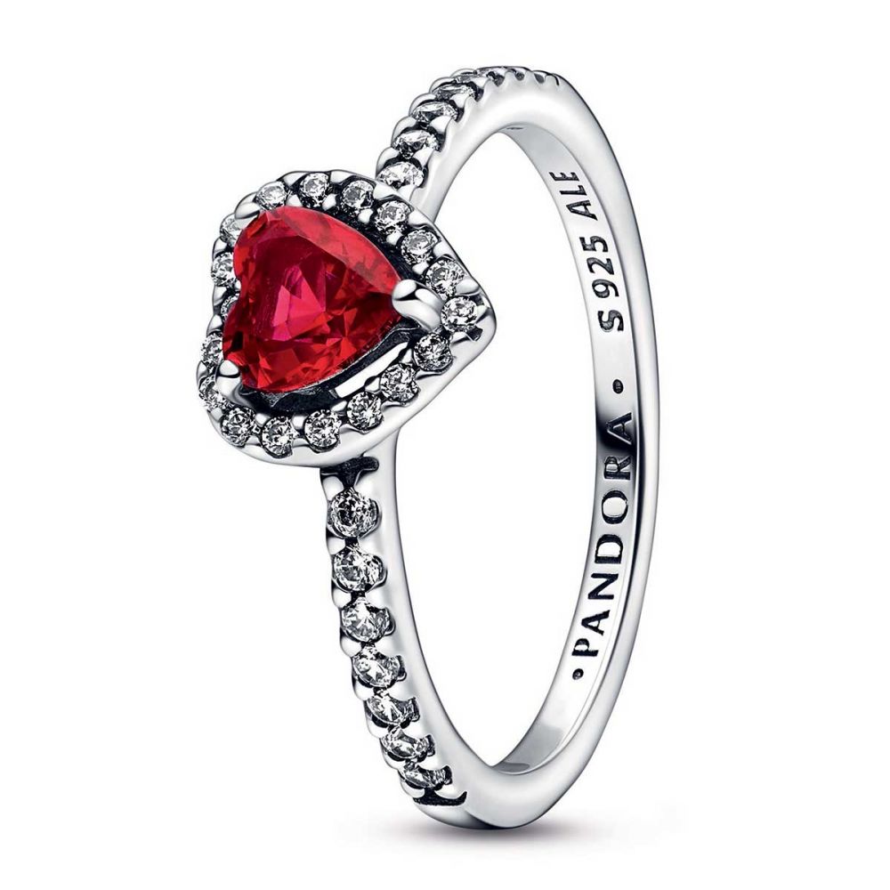 Elevated Red Heart Ring, PANDORA