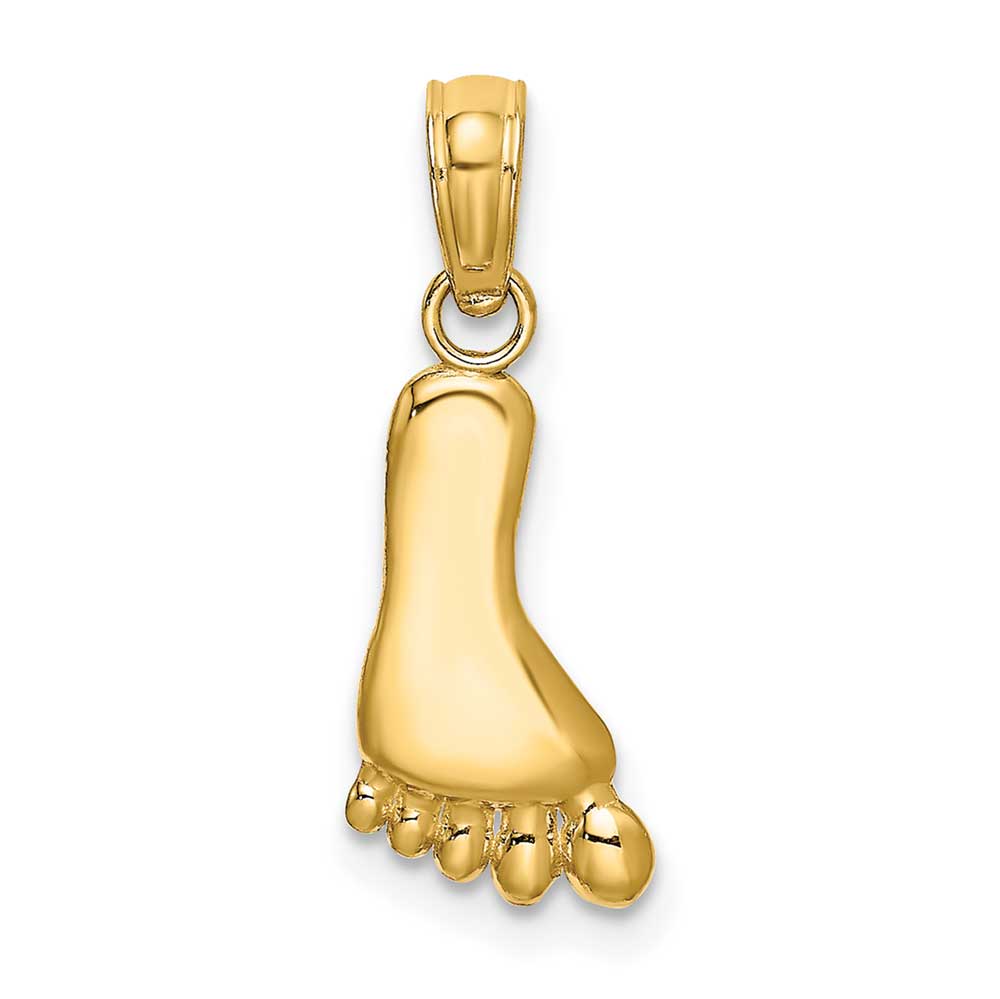 14K Gold Polished Foot Charm: Precious Accents, Ltd.
