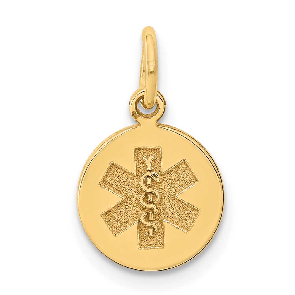 14K Gold Medical Jewelry Unenameled Pendant: Precious Accents, Ltd.