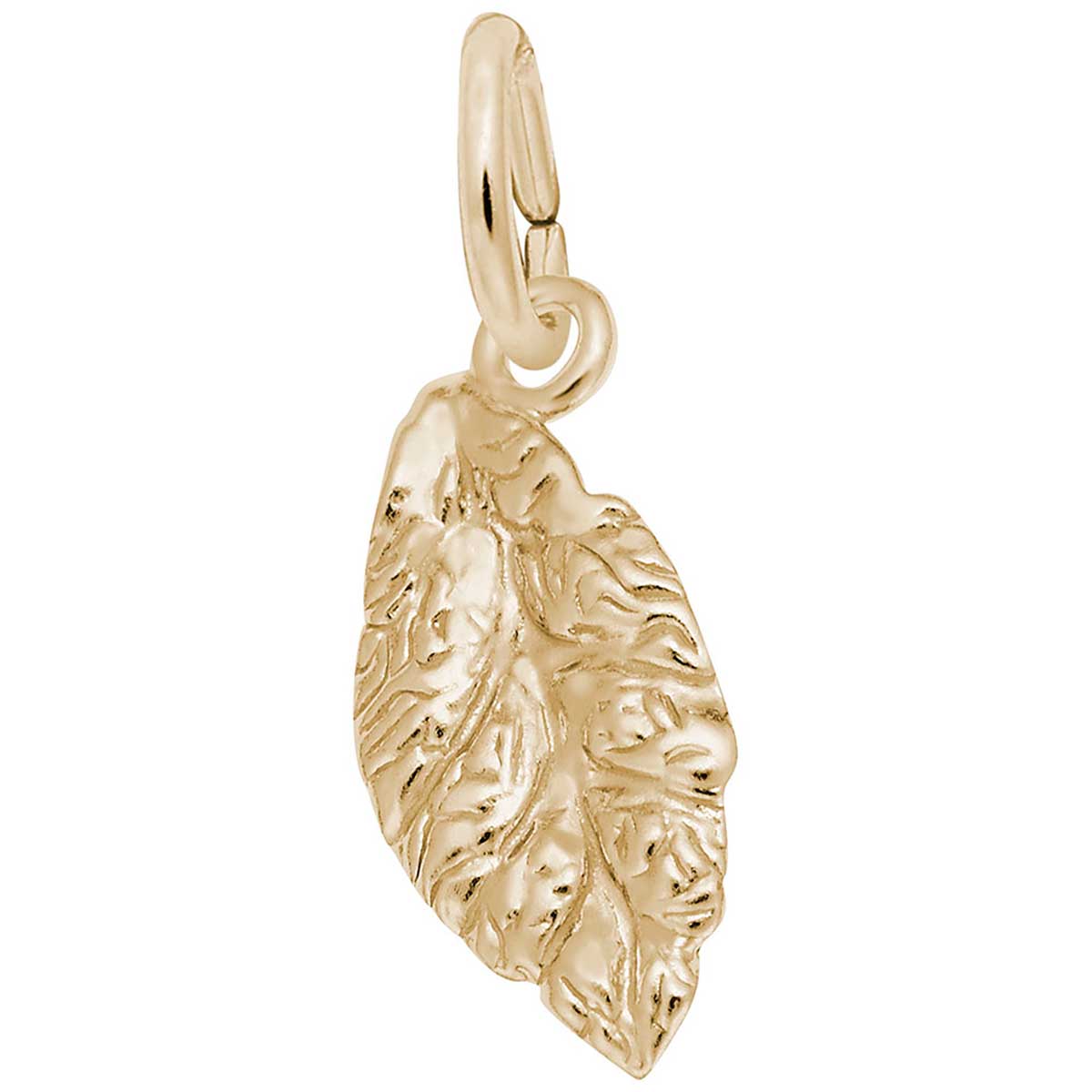 Rembrandt Tobacco Leaf Charm, 14K Yellow Gold