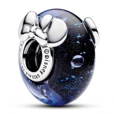 Pandora Disney Mickey Mouse & Minnie Mouse Blue Murano Glass Charm