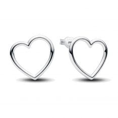 Pandora Front-facing Heart Stud Earrings