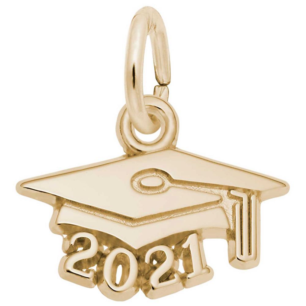 5 Graduation Charms Antique Gold Tone Grad Cap and Diploma GC320 