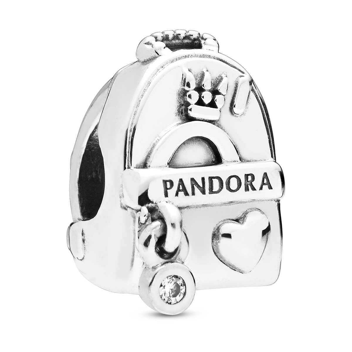 Pandora Adventure Bag Charm, Clear CZ