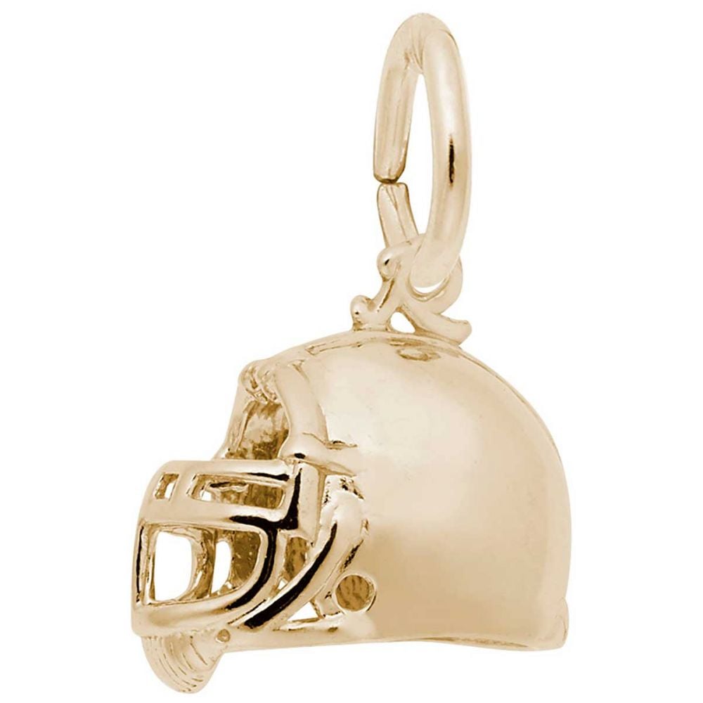 Charms for Bracelets and Necklaces 10k Yellow Gold Bobby Helmet Charm 