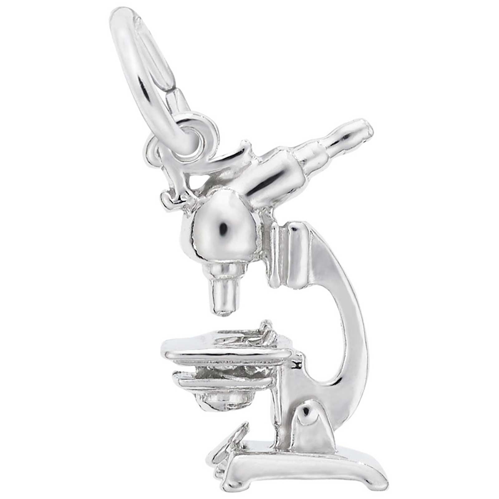 Rembrandt Microscope Charm, Sterling Silver
