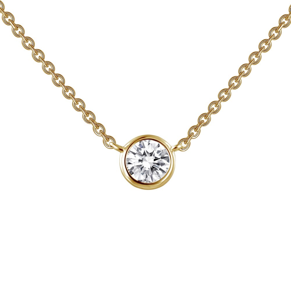 Lafonn Classic Gold-Plated Simulated Diamond Necklace (0.46 CTTW ...