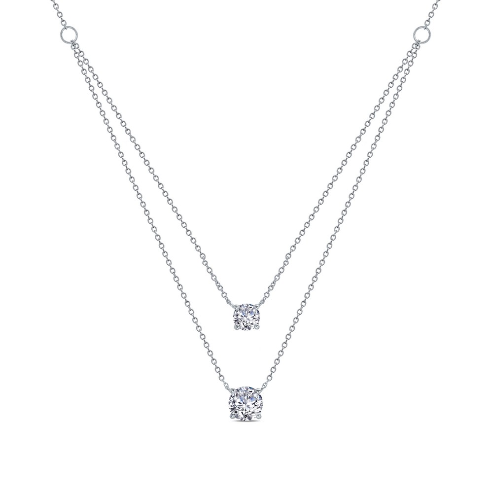 Lafonn Classic Platinum-Plated Simulated Diamond Necklace (2.19 CTTW)