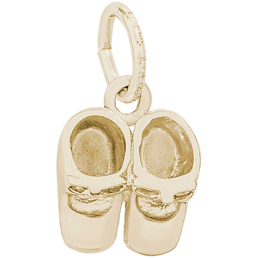 Rembrandt Baby Shoes Charm, 10K Yellow Gold: Precious Accents, Ltd.
