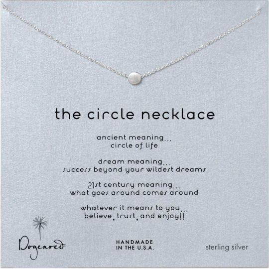 Dogeared Circle Necklace, Sterling Silver