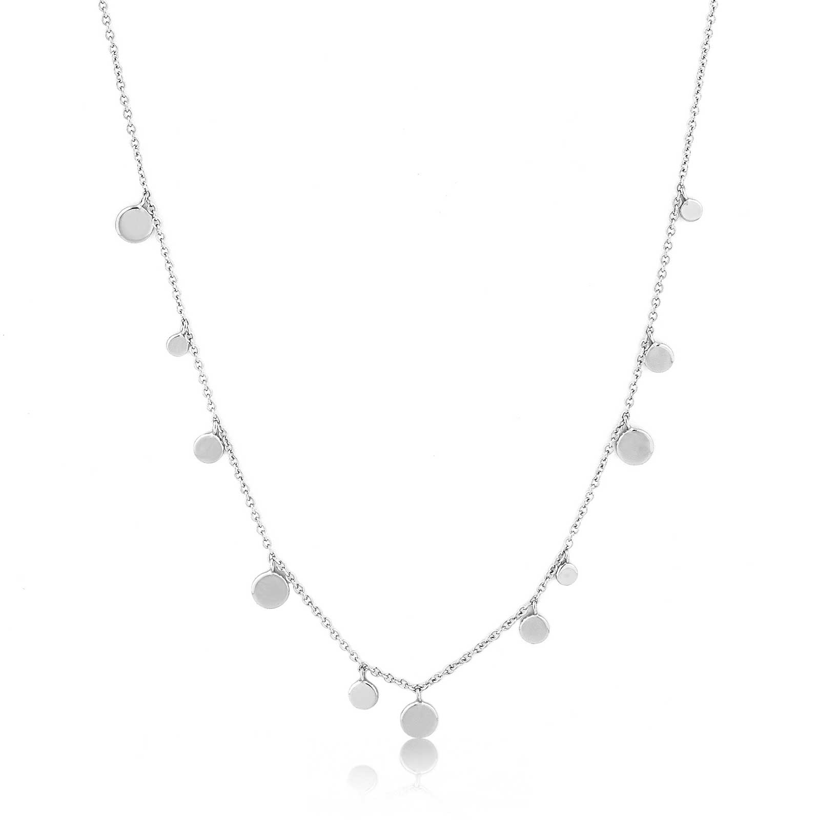 Ania Haie Geometry Mixed Discs Necklace, Sterling Silver: Precious ...